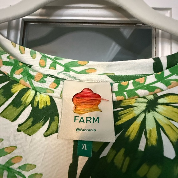 FARM Rio Green Leaf Print Mini Dress - Picture 2 of 3